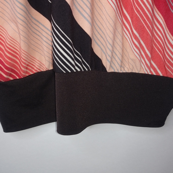 Heart Soul M Y2K Diagonal Striped Disco Special Bubble Hem Top in Retro Style - Picture 3 of 7